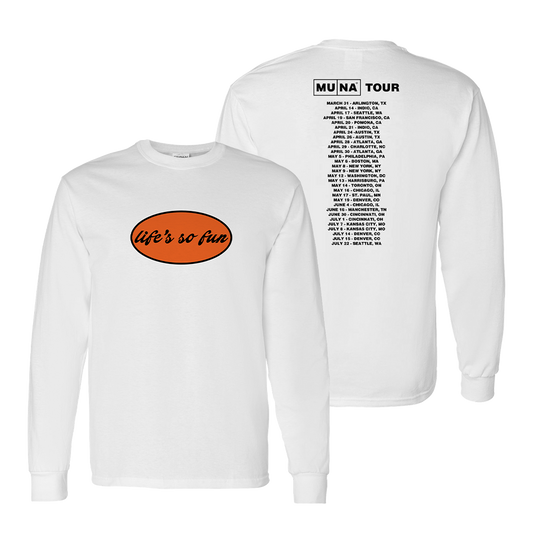 Life's So Fun Tour 2023 White Long Sleeve