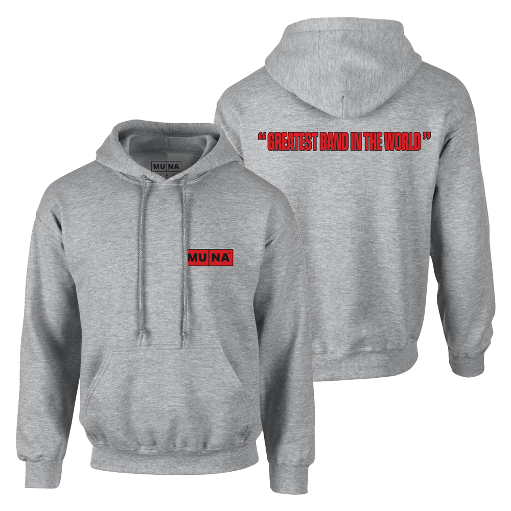 GBITW Red Logo Grey Gym Hoodie