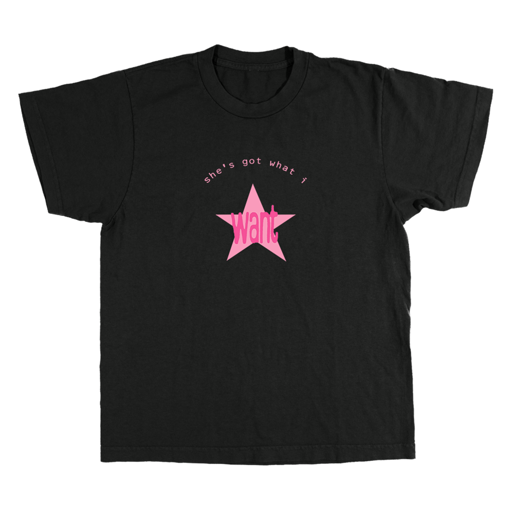 MUNA Pink Want Black Tee